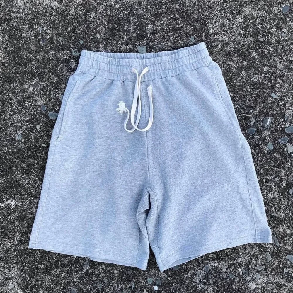 Comfortable Grey Sweat Unisex Shorts - Picture 1 of 5